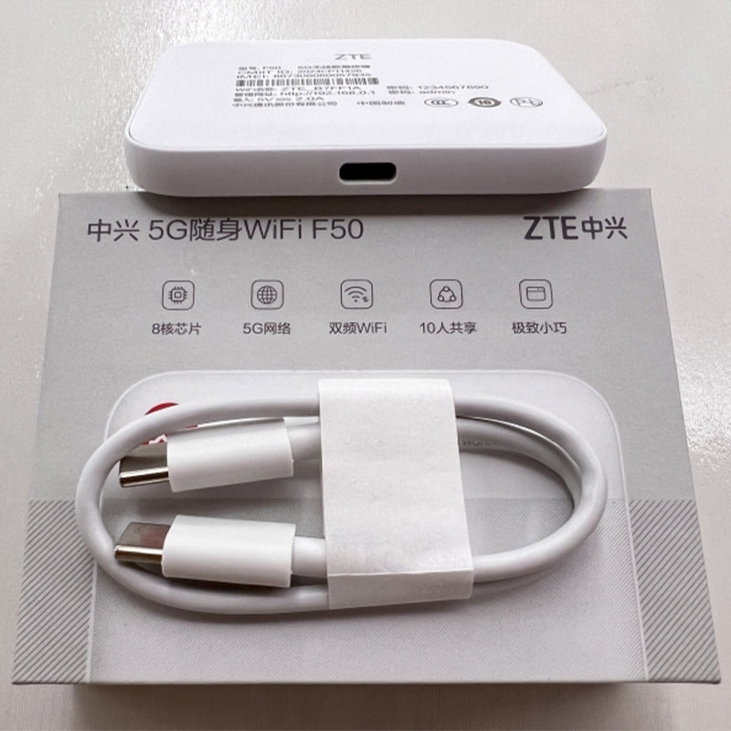 Point d'accès sans fil portable ZTE 5G WiFi F50 double mode NSA SA Wi-Fi 5